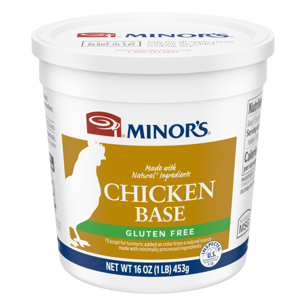 Minor's All Natural Gluten Free Chicken Base - 1 lb - #437