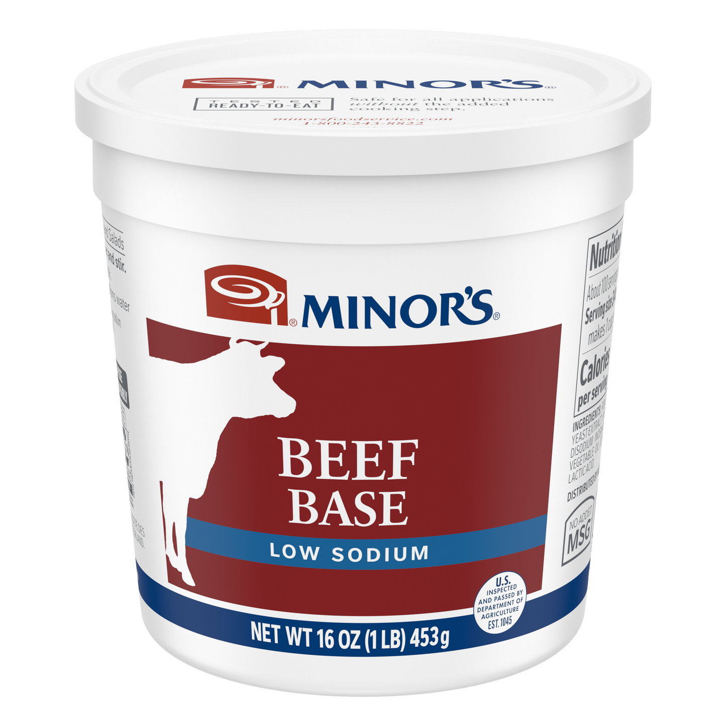 Minor's Low Sodium Beef Base (no added MSG) 1 lb - #332