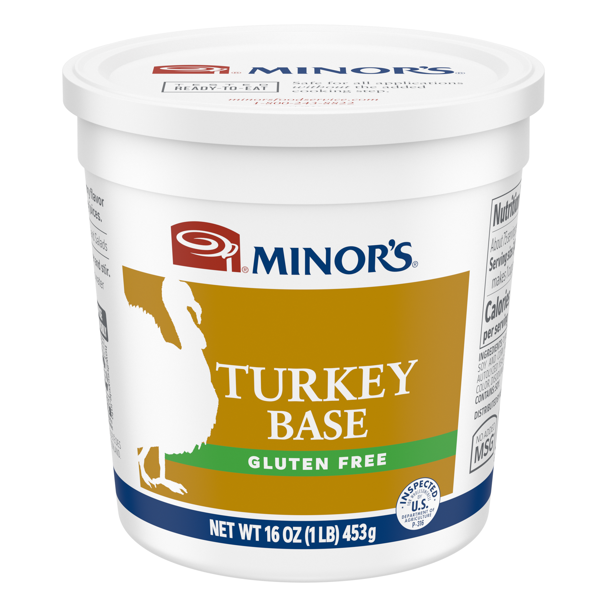 Minor's Turkey Base (no added MSG) 1 lb - #190